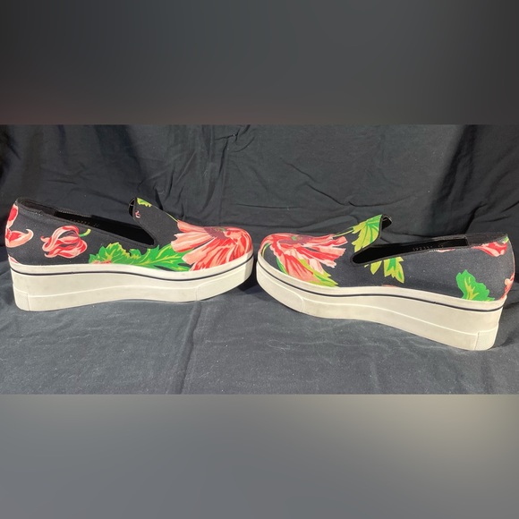 Stella McCartney Women's Sneakers Binx Pink Floral Canvas Platform Slip On - Picture 4 of 15